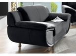 Sessel TRENDMANUFAKTUR "Rondo, Breite 121 cm, breite Armlehnen, Füße chromfarben", schwarz, B:121cm H:85cm T:94cm, NaturLEDER (echtes Rindsleder);Microfaser PRIMABELLE (100% Polyester);Kunstleder SOFTLUX;Struktur ( 77% Polyester, 23% Polyacryl), Sessel, Sessel, Big-Sessel wahlweise mit Federkern, bequem