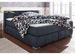 Boxspringbett HOME AFFAIRE "Chelles", grau (anthrazit), B:187cm L:225cm, Samtoptik (100% Polyester);Bezug der Spiegelfläche Matratzendrell aus 100% Polyester;Struktur fein 100% Polyester), Komplettbetten, Boxspringbett, inkl. Kaltschaumtopper, in 5 Breiten und 3 Matratzenarten