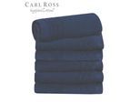 Seiftuch CARL ROSS "HygieniCotton", blau (dunkelblau), B:30cm L:30cm, Baumwolle, Waschlappen, Seiftuch, mit 2 Aufhängekordeln