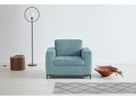 Sessel OTTO PRODUCTS "Grazzo Loungesessel, moderne Sitzheftung, bequemer Einzelsessel", blau (eisblau), B:101cm H:80cm T:86cm, 100% Polyester (recycelt), Sessel, Sessel, hochwertige Stoffe aus recyceltem Material, Steppung im Sitzbereich