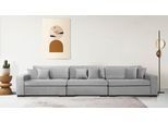 3-Sitzer HOME AFFAIRE "Skara XXL", grau, B:400cm H:86cm T:130cm, 100% Polyester, Sofas, 3-Sitzer, Lounge-Sofa XXL mit Federkern-Polsterung, in vielen Bezugsvarianten