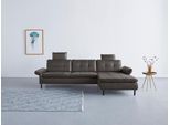 Ecksofa HOME AFFAIRE "Birkholm L-Form", grau (anthrazit), B:267cm H:83cm T:174cm, 100% Polyester, Sofas, Ecksofa, Armlehnverstellung, auch in Easy Clean Bezug - mit Wasser zu reinigen