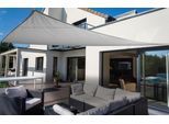 Sonnensegel FLORACORD "Dreieck", grau, B:460cm T:460cm, Polyester, Sonnensegel, Sonnensegel, B: 460 cm, silbergrau