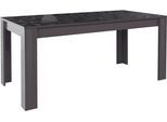 Esstisch HOME AFFAIRE "Prisma 180x90 cm, Küchentisch, Esszimmertisch, rechteckig", grau (anthrazit hochglanz lack, anthrazit mit siebdruck hochglanz lack), Tische, Esstisch, Tischplatte Stärke 22 mm u. mit elegantem Siebdruck, Farbauswahl