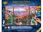 Malen nach Zahlen SCHIPPER "Meisterklasse Triptychon - Kirschblüte in Japan", bunt, Malvorlagen, KinderB:20cm H:50cm, Malen nach Zahlen, Made in Germany, B:20cm H:50cm