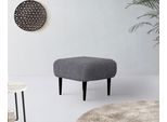 Polsterhocker "Dinah", grau (dunkelgrau), B:64cm H:48cm T:64cm, 100% Polyester, LEGER HOME BY LENA GERCKE, Hocker, Polsterhocker, passend Zum Sessel "Dinah"