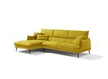 Ecksofa EGOITALIANO "FUNNY, hochwertiges & aktuelles Design, bequeme Rückenlehne, L-Form", gelb, B:265cm H:90cm T:225cm, 100% Polyester, Sofas, Ecksofa, hochwertiger Sitzkomfort, L-Form
