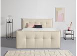 Boxbett HOME AFFAIRE "Kederleicht", beige, B:195cm L:226cm, Komplettbetten, Boxbett, inklusive Fußteil, Bettkasten & Topper, in 4 Breiten und 2 Härtegraden