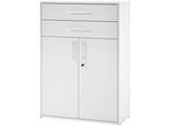 Aktenschrank BEGA OFFICE "Pronto", grau, B:80cm H:111cm T:35cm, Schränke, Aktenschrank, Büroschrank Grau abschließbar, Mehrzweckschrank