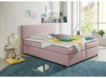 Boxspringbett HOME AFFAIRE "Eliana", rosa (flamingo), B:207cm L:230cm, Komplettbetten, Boxspringbett, inkl. Topper, in 4 Breiten, 3 Matratzenarten und 2 Härtegraden