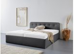 Polsterbett "Rostock", schwarz, L:210cm, Bezug 100% Polyurethan, Polsterung: Polsterwatte, Material Gestell: gepolsterter Holzwerkstoff, WESTFALIA SCHLAFKOMFORT, Betten, Polsterbett, auch mit Stauraum und Kopfteilverstellung erhältlich