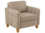 Sessel HOME AFFAIRE "Earl", beige, B:77cm H:78cm T:78cm, Luxus-Microfaser in Lederoptik (100% Polyester);Struktur fein (100% Polyester);Luxus-Microfaser ALTARA NUBUCK (100% Polyester), Sessel, Sessel