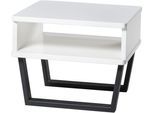 Nachtkonsole HASENA "Surf", weiß (weiß, anthracit), B:48cm H:36cm T:38cm, Massivholz, Sideboards, Nachtkonsole