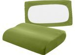 Kissenbezug BELLANA "Universal Jersey", grün (moos), B:80cm L:40cm, Feinjersey, Obermaterial: 95% Baumwolle, 5% Elasthan, Kissenbezüge, Kissenbezug, passend für Nackenstützkissen