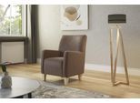 Sessel HOME AFFAIRE "Viva", braun (nougat), B:74cm H:93cm T:81cm, 100% Polyester, Sessel, Sessel, mit Federkern, mit Buchefüßen