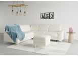 Ecksofa SIT & MORE "Sinatra L-Form", beige (creme), B:251cm H:85cm T:231cm, 98% Polyester, 2% Polyamid, Sofas, Ecksofa, optional mit Kopfteilverstellung und Armteilfunktion