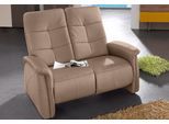 Sofa EXXPO - SOFA FASHION "Tivoli, Kinosofa, bequem und komfortabel durch die Relaxfunktion", beige (sahara), Luxus-Microfaser Lederoptik, Relaxfunktion, Sofas, Sofa, (2-sitzig), schmale Armlehnen