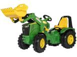 Tretfahrzeug ROLLY TOYS "Premium John Deere 8400R", grün, Tretfahrzeuge, KinderB:56,5cm H:91cm T:154cm, Kunststoff, Tretfahrzeug, Kindertraktor mit Lader, B:56,5cm H:91cm T:154cm