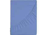 Spannbettlaken BELLANA "bellana coolTouch", blau (mittelblau), 1 Stk., Jersey-Elasthan, 180-200x200-220 18-30cm, Jersey-Elasthan, Obermaterial: 49% Baumwolle, 36% Polyester, 12% Lyocell, 3% Elasthan, Bettlaken, Spannbettlaken, mit kühlendem Klimagarn, Topseller