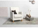 Sessel HOME AFFAIRE "Palmera, B: 70 cm", weiß (reinweiß), B:70cm H:93cm T:75cm, Luxus-Microfaser (100% Polyester);Struktur (100% Polyester);Luxus-Microfaser in Lederoptik (100% Polyester), Sessel, Sessel, mit Federkern