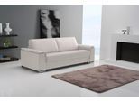 Schlafsofa EGOITALIANO "Cecilia, modern & elegant, erstklassiger Sitzkomfort, Dauerschläfer", grau (stone), B:234cm H:85cm T:102cm, Leder »BULL« (echtes Rindsleder). Geschliffenes, pigmentiertes und behandeltes Rindsleder mit einer Dicke von 1, 3-1, 5 mm. Dieses Leder zeigt eine ziemlich weiche Hand mit einem halb undurchsichtigen Aussehen. Es handelt sich um ein geschütztes Leder. Eine leichte De