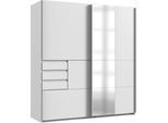 Schwebetürenschrank WIMEX "Bamberg", weiß, B:180cm H:198cm T:65cm, Holzwerkstoff, Schränke, Schwebetürenschrank, inklusive 5 Regalböden und 1 Kleiderstange