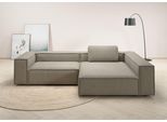 Ecksofa HOME AFFAIRE "Watertown, moderne XXL L-Form, 306 cm breit", grau (taupe), B:306cm H:68cm T:191cm, 100% Polyester, Sofas, Ecksofa, Komfortabel mit tiefer Sitzfläche – ideal für große Wohnräume