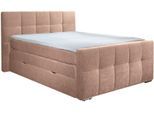 Boxspringbett HOME AFFAIRE "Rosà", beige (sand), B:184cm L:224cm, Komplettbetten, Boxspringbett, H3/H3, H3/H4, H4/H4 möglich