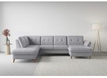 Wohnlandschaft SIT & MORE "Göteborg", silber, B:327cm H:90cm T:226cm, Sofas, Wohnlandschaft, inkl. Sitztiefenverstellung, wahlweise mit Bettfunktion & Bettkasten