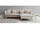Ecksofa OTTO HOME "MERLE, 258 cm, L-Form, traumhafter Cord", beige, B:258cm H:91cm, 100% Polyester;Federung Ottomane : 12 x Feder Type B 1650mm;Ferderung 2 Sitzer: 10 x Feder Type B 650 mm;PU-Schaum und Nosag-Federung;Sitz und Funktion: Schaum T30/40 8 cm, Sofas, Ecksofa, mit Bettfunktion und Bettkasten, Liegefläche 224 x 139