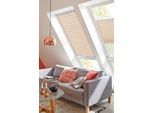 Dachfensterplissee SUNLINES "Classic Style Crepe", beige (creme, weiß), B:117cm H:74cm, Obermaterial: 100% Polyester, Plissees, Dachfensterplissee, mit Führungsschienen