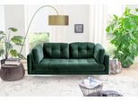 2-Sitzer TRENDS BY HG "Landau", grün, B:183cm H:75cm T:92cm, Sofas, 2-Sitzer, in Cord-Stoff mit Metallfuß