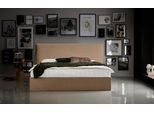 Bettgestell "Melody", braun (caramel), B:202cm H:107cm L:213cm, Bettgestell und seitliche Einfassung der Matratzen: Cord, ATLANTIC HOME COLLECTION, Betten, Bettgestell, mit Bettkasten und Lattenrost