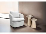 Beistelltisch BYLIVING "Cone", weiß (weiß wash, weiß wash, weiß wash), H:50cm, Tische, Beistelltisch, aus Massivholz in schwarz oder white wash, verschiedenen Größen