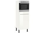 Backofen/Kühlumbauschrank OPTIFIT "Bern", weiß (weiß hochglanz, weiß), B:60cm H:173,4cm T:58,4cm, Schränke, Backofen/Kühlumbauschrank, 60 cm breit, 176 cm hoch, höhenverstellbare Stellfüße, mit Metallgriff