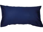 Kissenbezug JANINE "Colors Mako Satin", blau (marine), B:80cm L:40cm, Mako-Satin, Mako-Satin, Kissenbezüge, Kissenbezug, mit Reißverschluss, uni Kissenhülle, feinfädig, 100% Baumwolle