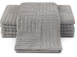 Gästehandtücher ROSS "CARRE", grau (kiesel), B:30cm L:50cm, Frottier, Frottier, Handtücher, Gästehandtücher, 100% Baumwolle, Rippenstruktur, große Farbauswahl