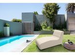 Relaxliege DOMO COLLECTION "Soleil, pflegeleichter und wetterfester Bezug", grau (taupe), B:73cm H:80cm T:169cm, 100% solution dyed Acryl, Sofas, Relaxliege, Outdoor, besonderes Design und Formgebung, individuell erweiterbar
