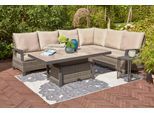 Gartenlounge-Set SIENA GARDEN "Corido", grau (anthrazit, grau, anthrazit, anthrazit), Aluminium, Sitzmöbel-Sets, Gartenlounge-Set