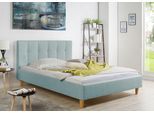 Polsterbett MAINTAL "Leesburg", bunt (aqua, petrol), B:105cm H:99cm L:216cm, Betten, Polsterbett, Bettseiten zerlegt, ohne Bettkasten