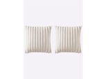 Kissenhülle HEINE HOME, beige (creme), B:40cm L:40cm, Polyester, 100% Polyester, Kissenbezüge, Kissenhülle