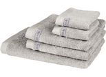Handtuch Set ROSS "Sinfonie", grau (kiesel), 5 Stk., Frottier, Frottier, Obermaterial: 100% Baumwolle, Handtuch-Sets, Handtuch Set, beinhaltet Handtücher, Badetuch und Gästetücher