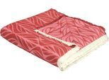 Wohndecke ADAM "Wave", rot, B:150cm L:210cm, Baumwolle, Wohndecken, Wohndecke, GOTS zertifiziert - aus Bio-Baumwolle, Kuscheldecke