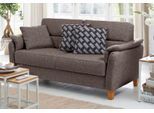 2,5-Sitzer HOME AFFAIRE "Palmera, B: 179 cm", braun, B:179cm H:89cm T:89cm, 100% Polyester;Struktur (100% Polyester);Luxus-Microfaser in Lederoptik (100% Polyester), Sofas, 2 5-Sitzer, mit Federkern