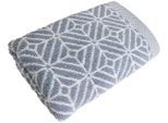 Handtuch Set FRAMSOHN FROTTIER "Design Jaquard Raute", weiß (graphit, weiß), B:50cm L:100cm, Jacquard-Walkfrottier, Obermaterial: 100% Baumwolle, Handtücher, Handtuch Set, mehrfarbig gewebtem Saum, hergestellt in Österreich