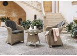 Balkonset DESTINY "MALAGA", beige (natur meliert), Aluminium, Geflecht Rattan, Polyrattan, Sitzmöbel-Sets, Balkonset, Aluminium, Polyrattan