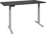 Schreibtisch MÄUSBACHER "Big System Office", silber (silber, schwarzstahl, silber, schwarzstahl), B:120cm, Tische, Schreibtisch, Breite 120 cm, elektrisch höhenverstellbar