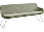 Essbank MUSTERRING "Tavia", grün (oliv, edelstahl), B:180cm H:87cm T:66cm, 100% PES, Sitzbänke, Essbank, Schlittengestell in drei Ausführungen, Breite 180, 200 oder 220 cm
