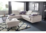 Ecksofa SIT & MORE "Percy L-Form", beige (creme), B:270cm T:235cm, Sofas, Ecksofa, 15 cm Fußhöhe, Sitztiefenverstellung, wahlweise in 2 Fußfarben