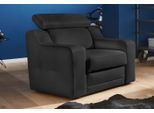 Sessel EXXPO - SOFA FASHION "Lotos, Loungesessel", schwarz, B:95cm H:92cm T:98cm, Sessel, Sessel, mit Kopf- bzw. Rückenteilverstellung